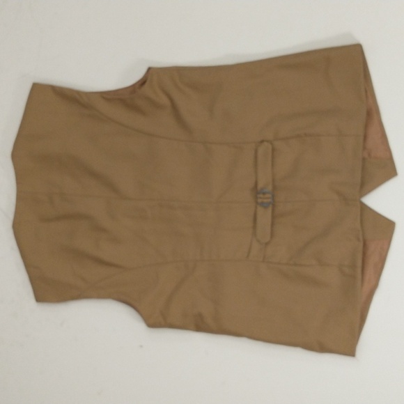 Khaki Vest Button Front Classic Waistcoat Lined & Washable Unisex 36" Chest - Picture 10 of 10